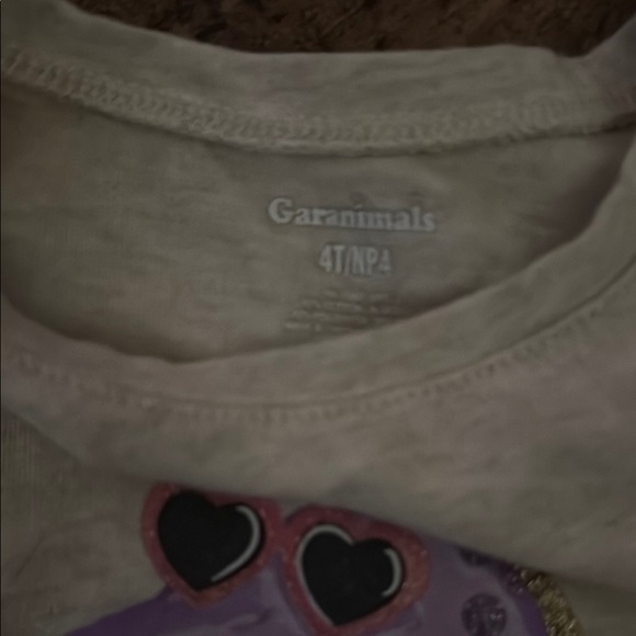 Cream Dino Diva Kids Long Sleeve Shirt size 4t - Picture 2 of 4